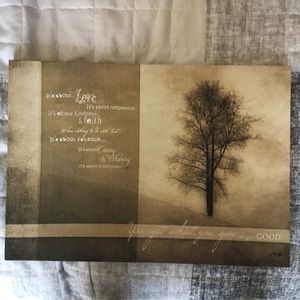 Wall art with inspirational message